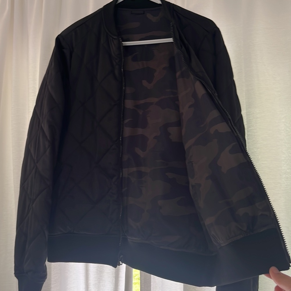 Nordstrom Blanc Noir reversible casual bomber jacket size large